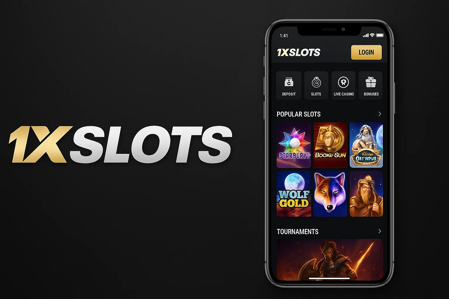 Detalles principales de la app 1xSlots