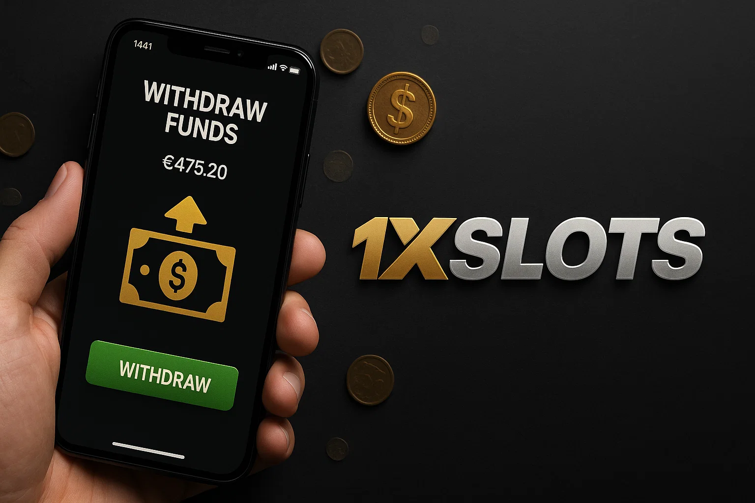 Retirar dinero en la app 1xSlots