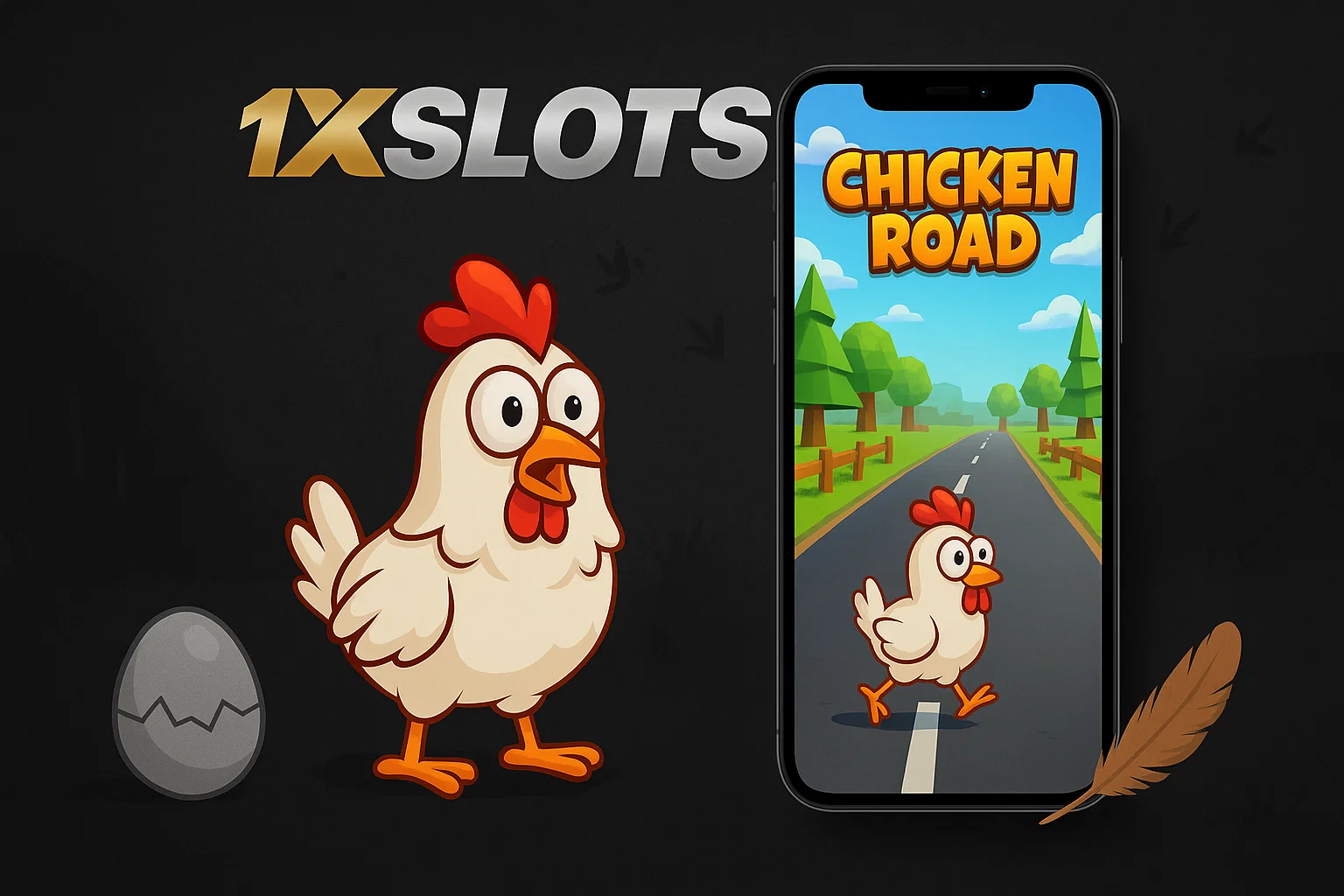 Chiken Road en móviles y app 1xSlots