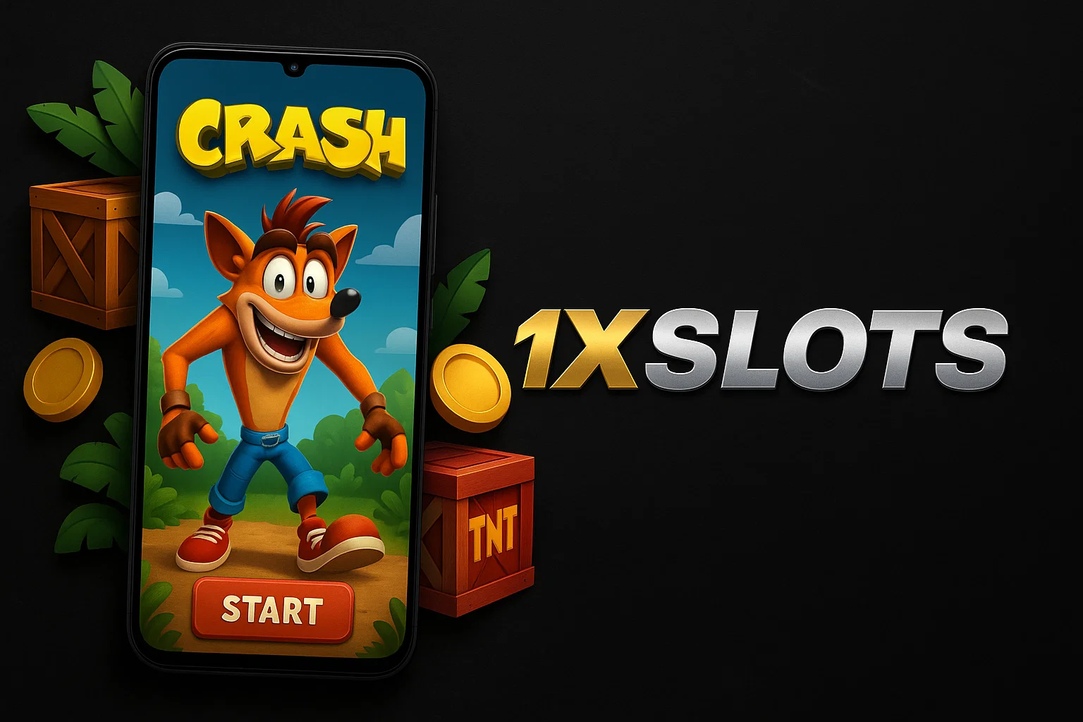 Primeros pasos para jugar Crash en 1xSlots