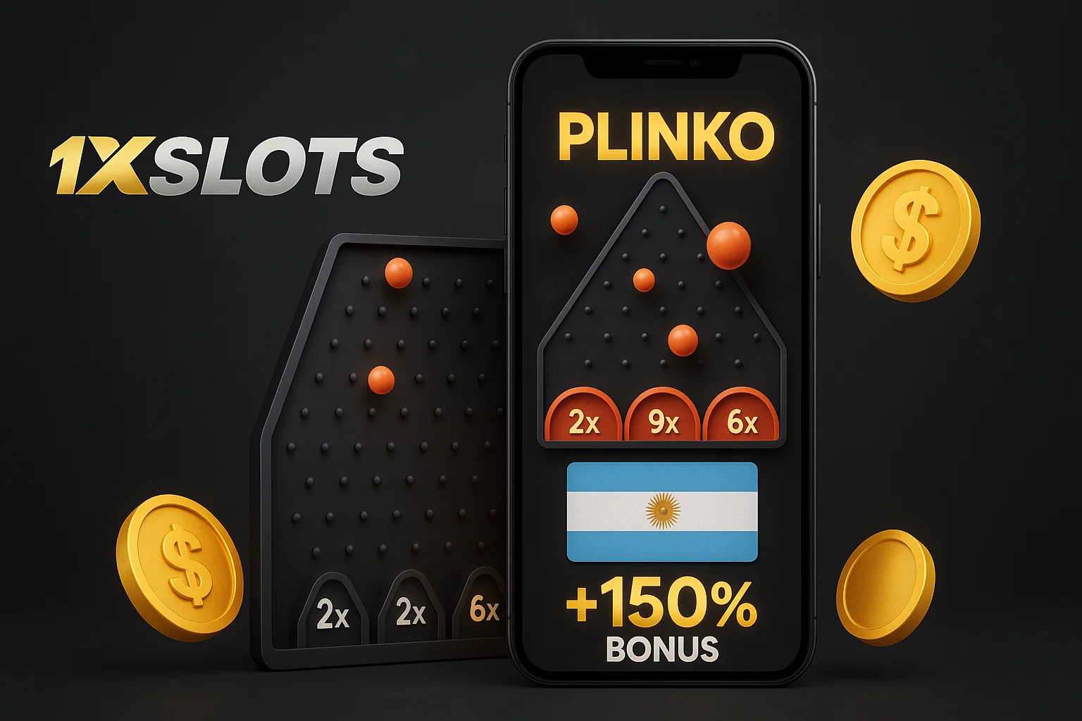 1xSlots Plinko — Juega en Argentina con 150% de Bono